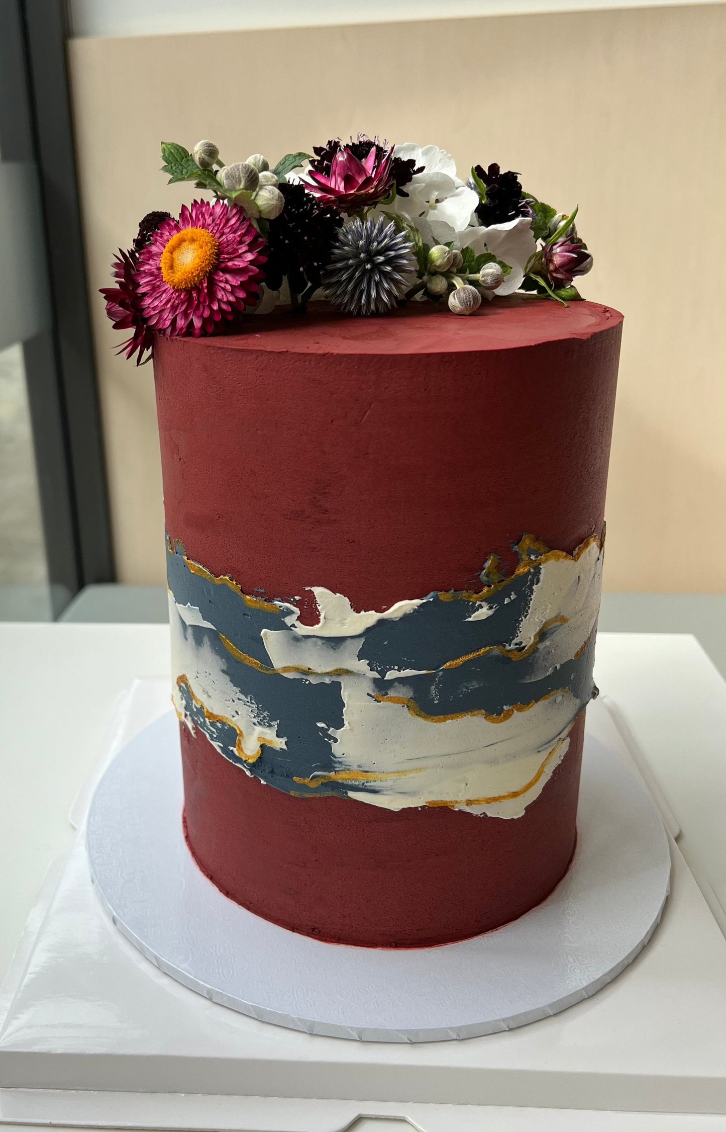 Wedding Abstract Modern Cake
